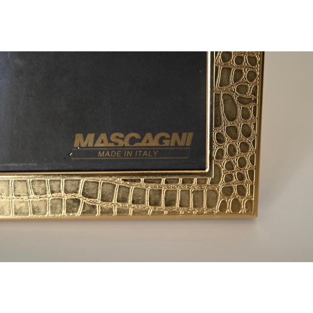 Mid-Century Modern Italian 24k Gold Brass Photo Frame from Mascagni, 1970s For Sale - Image 12 of 13