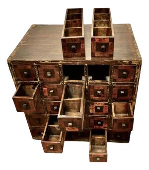 Chinese Herbal Apothecary 25 Drawer Chest