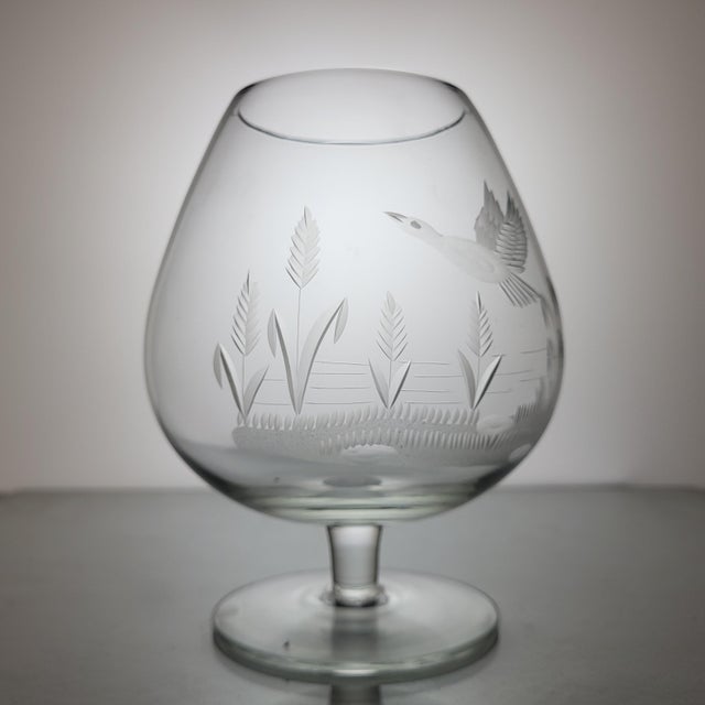 Mid-Century Modern Crystal Cognac Glasses, 1950s, Set of 6 For Sale - Image 3 of 12