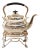 Sheffield Silver Plate Locking Tilting Kettle on Stand W/ Burner For Sale