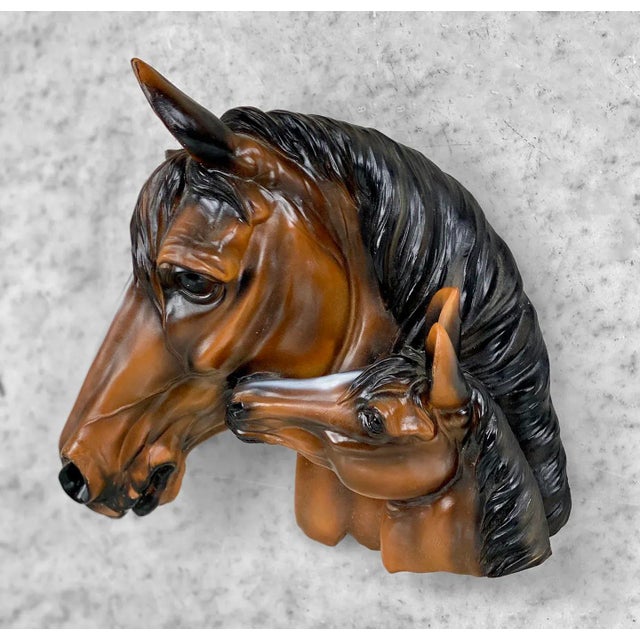Vintage Western Ranch Horse & Colt Wall Hanging Sculpture For Sale - Image 4 of 9