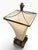 Late 20th Century Vintage Hollywood Regency Ornate Gold-Tone Table Lamp With Square Fabric Shade For Sale - Image 5 of 6