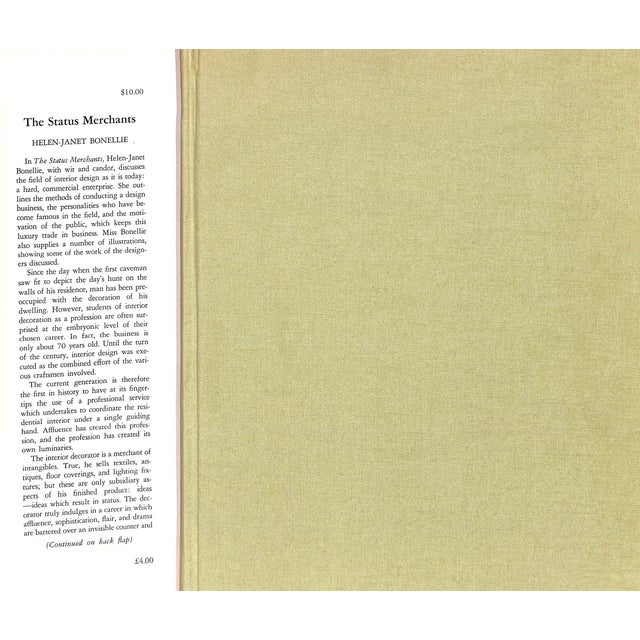 Traditional "The Status Merchants: The Trade of Interior Decoration" 1972 Bonellie, Helen-Janet For Sale - Image 3 of 12