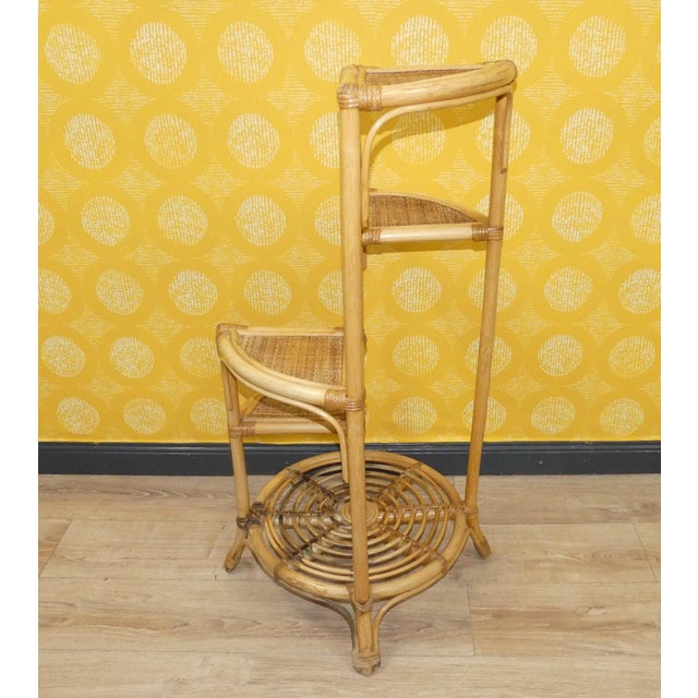 1960s Bamboo Rattan Plant Stand, 1960s For Sale - Image 5 of 13