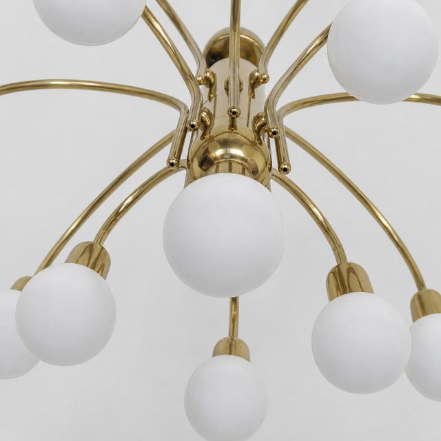 Vintage Gilt Chandelier, 1970s For Sale - Image 4 of 5