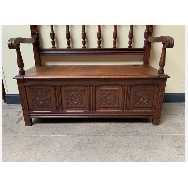 Early 20th Century Antique Art Nouveau Chest Bench, 1900s For Sale - Image 5 of 10