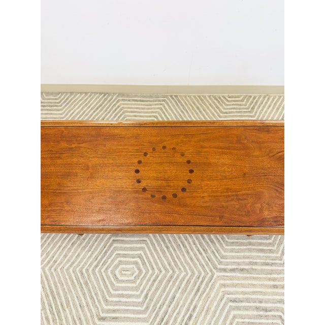 Mid 20th Century Drexel MCM Coffee Table Circular Dowel Inlay Vintage Mid-Century Modern For Sale - Image 5 of 10