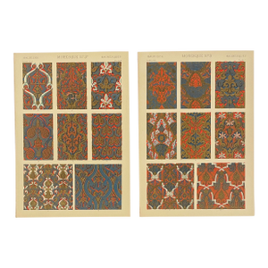 Moresque Patterns Chromolithograph From Grammar of Ornament by Owen Jones