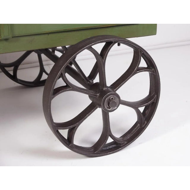 Forest Green Vintage Bar Trolley For Sale - Image 8 of 18