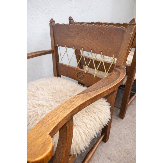 Wood Art Deco Armchairs from Oskar Strnad, Austria, 1930s, Set of 2 For Sale - Image 7 of 8