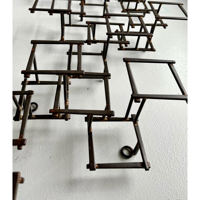 William Bowie Vintage Brutalist Abstract Metal Nail Wall Art Sculpture, circa 1970 For Sale - Image 4 of 12