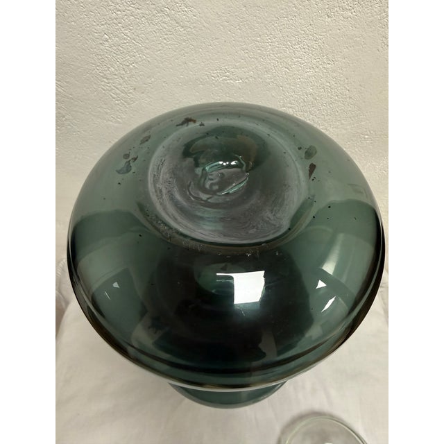 Blenko Vintage Blenko 5719 Floor Decanter Charcoal Crystal Glass Rare 1957-58 19 1/2” For Sale - Image 4 of 6