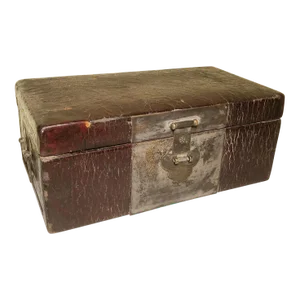 Antique Chinese Leather Box, Circa mid of 19th Century
