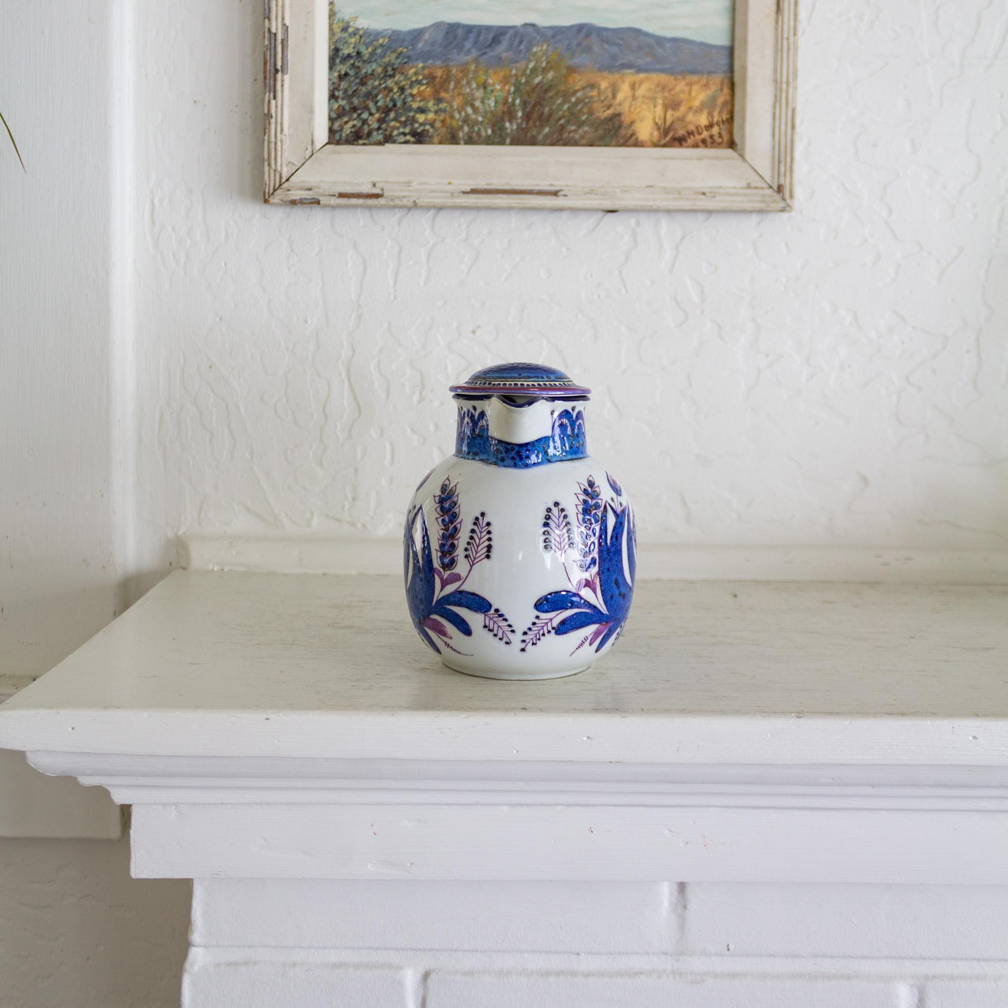 1960s Royal Copenhagen Denmark Faience Porcelain Tenera Pitcher by