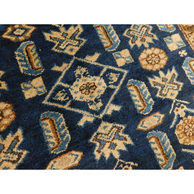 Persian Vintage Blue Persian Gallery Rug4'3"x 10'4" For Sale - Image 3 of 13