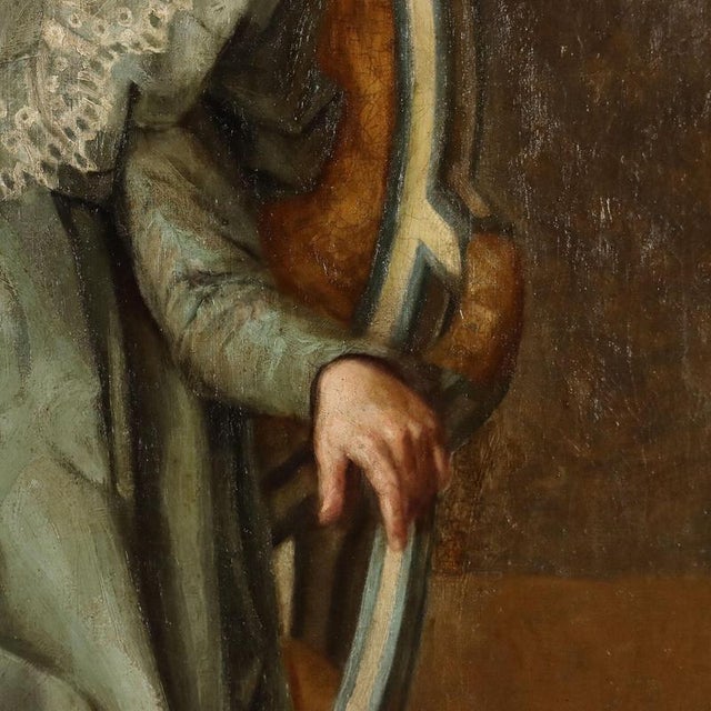 Giovanni Galfré, Portrait of a Young Girl, Oil on Canvas For Sale - Image 6 of 12