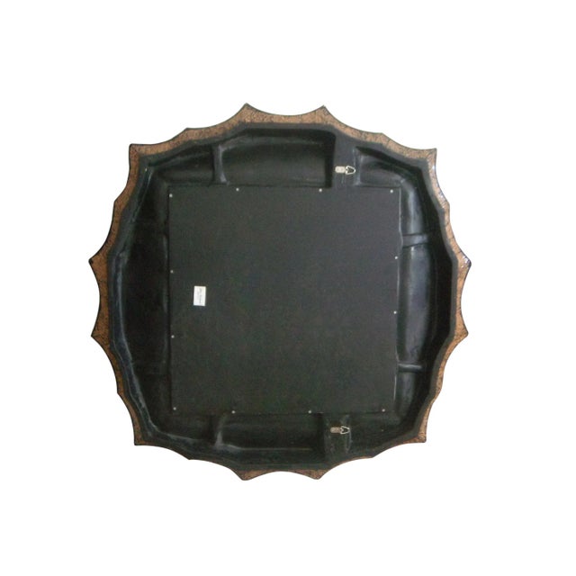 Beige John Richard Designer Wall Mirror With Ruby and Golden Bronze Mosaic Glass Surround For Sale - Image 8 of 8