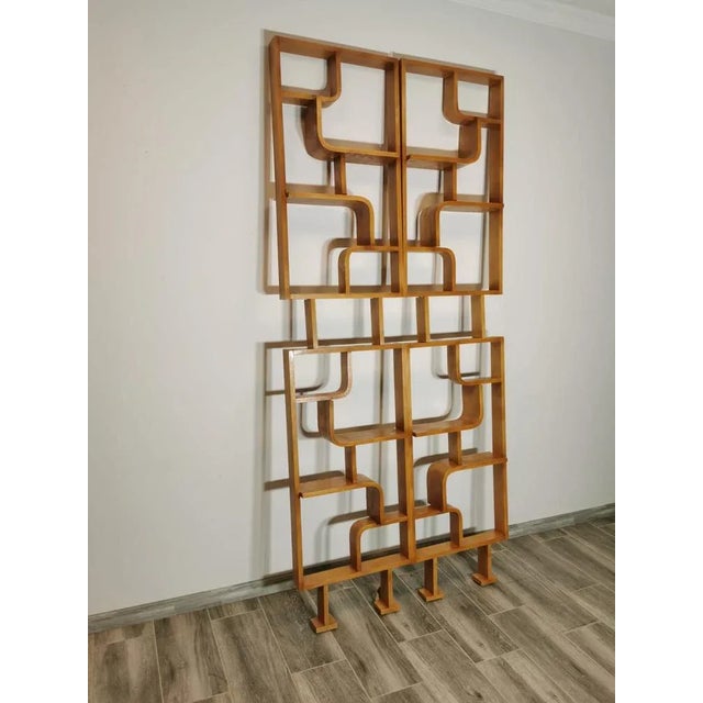 Wood Room Dividers by Ludvik Volak for Drevopodnik Holesov, 1950s, Set of 2 For Sale - Image 7 of 12