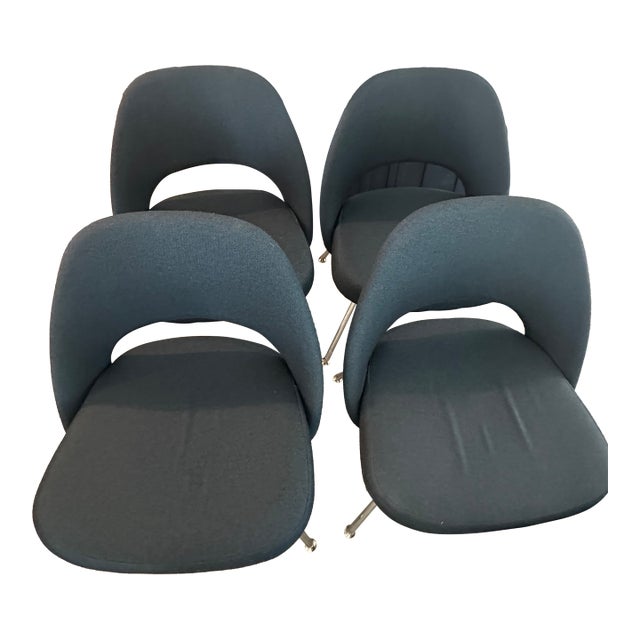 Set of 4 Armless Eero Saarinen Dining Chairs For Sale