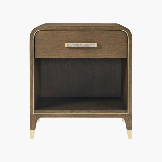 Pair of Hollywood Regency Bedside Tables For Sale - Image 4 of 5