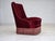 Danish Armchair in Red Furniture Velour and Beech Wood Legs, 1960s For Sale - Image 9 of 18