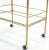 Solid Brass Faux Bamboo Rectangular Shape Two-Tier Serving Cart For Sale - Image 10 of 13