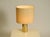 Vintage Brass Table Lamp with Wild Silk Shade from Vereinigte Werkstätten Collection, 1970s For Sale - Image 11 of 18
