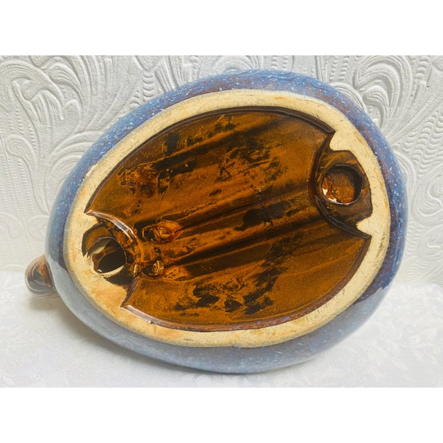 Mid Century Majolica Studio Pottery Lobster Bowl Platter For Sale - Image 9 of 11