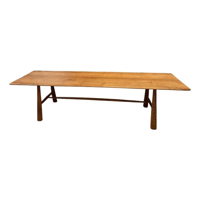 Andrianna Shamaris Impressive Hand Carved Teak Wood Dining Table or Console For Sale