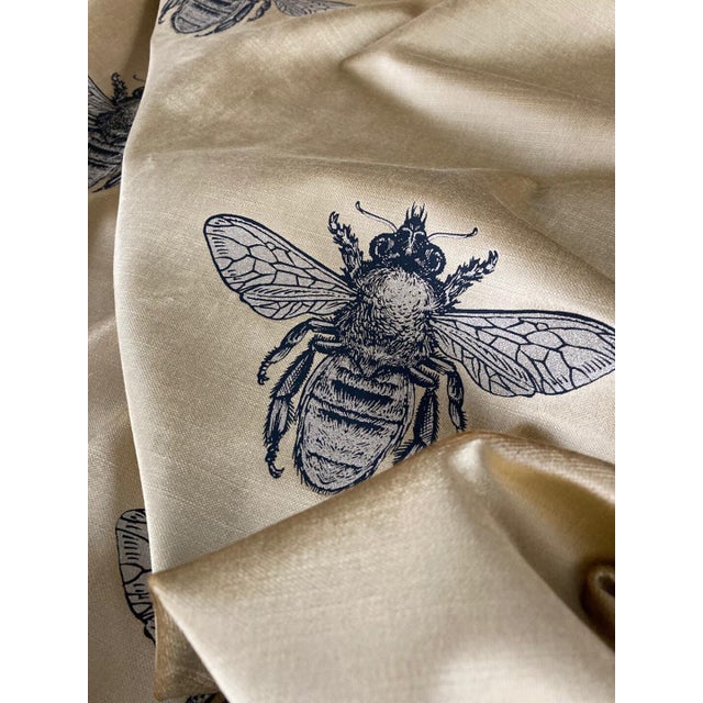 Honey Bee Velvet Fabric Sample Chairish