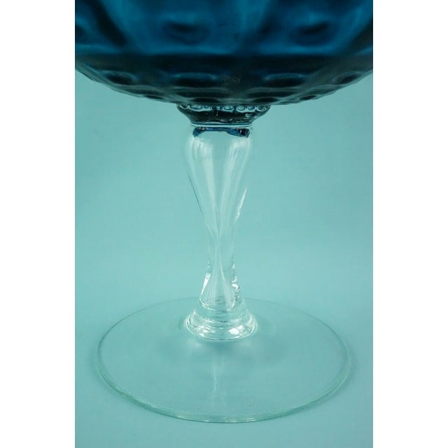 Large Vintage Blue Glass Cup Vase, 1970s For Sale - Image 18 of 18