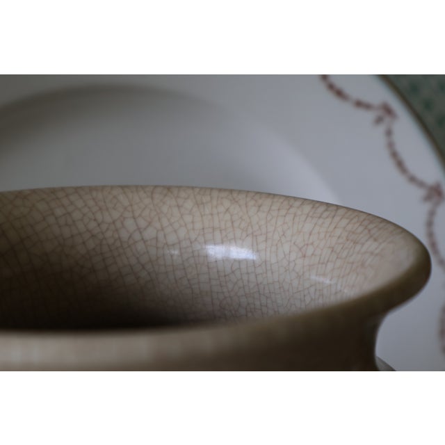 Rare Circa 2000 Maitland-Smith Hand-Painted Leopard Crackle-Glaze Vase For Sale - Image 15 of 18