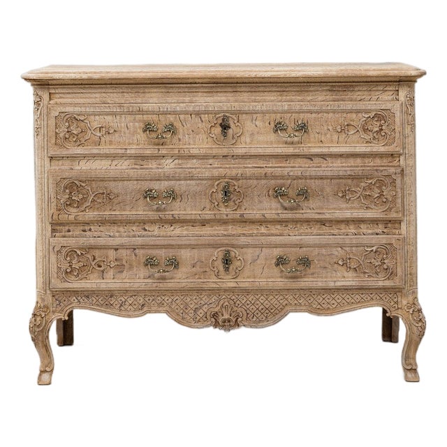 Mid 20th Century France Traditional Antique White Wood Chests of Drawers For Sale