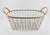 Mid 20th Century Mid-Century French Distressed White Wire Gathering Basket With Ball Feet & Handles For Sale - Image 5 of 7