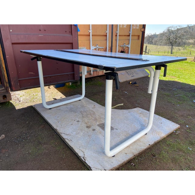 Wood Late 20th Century Architetto Neolt Tubular Drafting Table For Sale - Image 7 of 13