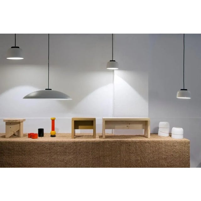 Large White Headhat Bowl Pendant Lamp by Santa & Cole For Sale - Image 9 of 12