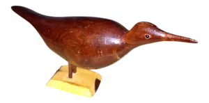 Vintage 1960s Folk Art Hand Carved Pine Wood Seagull Bird Figurine