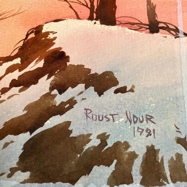 1990s 1990’s 3 Russian Landscape Watercolor Paintings-Signed Set of 3 For Sale - Image 5 of 10