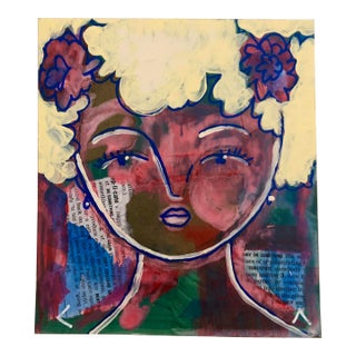 Contemporary Tiny Painting, Little Blonde For Sale