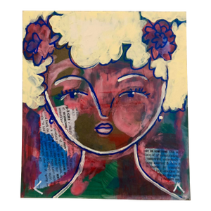 Contemporary Tiny Painting, Little Blonde