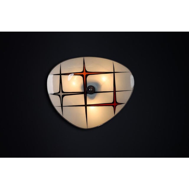 Mid-Century Brussels World Expo Wall Light in Glass, 1958 For Sale - Image 6 of 10