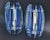 Blue Italian Glass & Chrome Sconces by Veca Blue & Clear Mid-Century Modern - Pair For Sale - Image 8 of 13