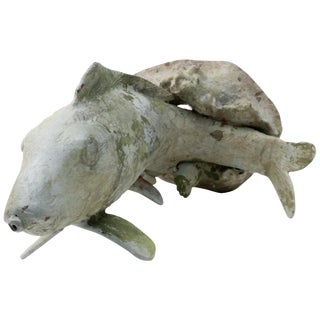 Metal Fish Fountain Head 20th Century Cast For Sale