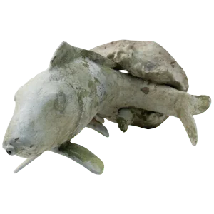 Metal Fish Fountain Head 20th Century Cast