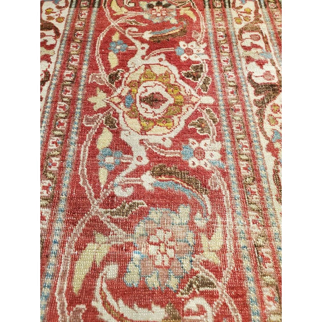 Antique Tabriz Carpet, Handmade Persian Rug in Floral Gold, Red and Beige For Sale - Image 12 of 18