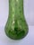 Art Nouveau Vintage Bohemian Green Glass Hand-Enameled Floral Vase, 12” For Sale - Image 3 of 12