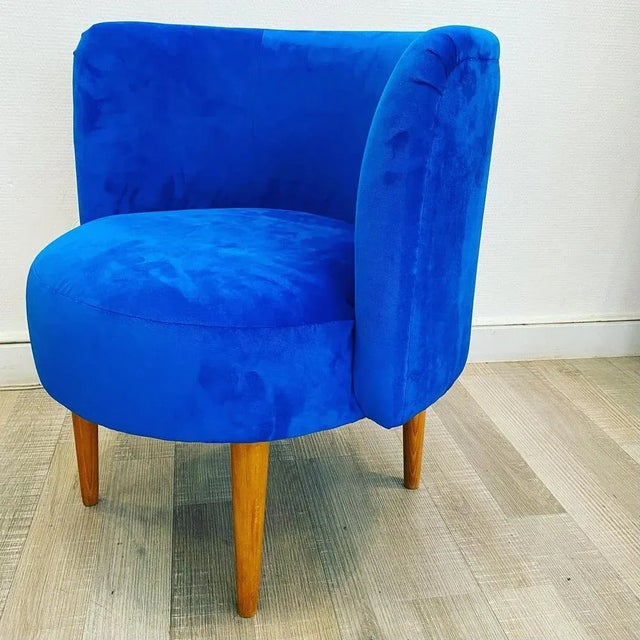 Set of Blue Armchairs, 1960 For Sale - Image 9 of 9