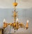Goldenrod Glass and Patinated Sheet Metal Chandelier, 1900s For Sale - Image 8 of 10