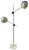 Mid-Century Silver Swing Arm Eyeball Floor Lamp For Sale
