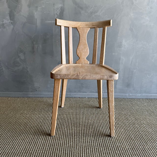 Durrell White Oak Dining Chair With Linen Seat Cushion in Natural Finish For Sale - Image 10 of 13